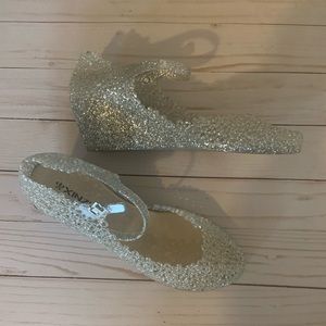 Clear 2in wedge size 7 1/2 shoes